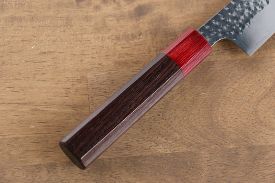 Yu Kurosaki Senko SG2 Hammered Sujihiki 240mm Shitan (ferrule: Red Pakka wood) Handle - Seisuke Knife