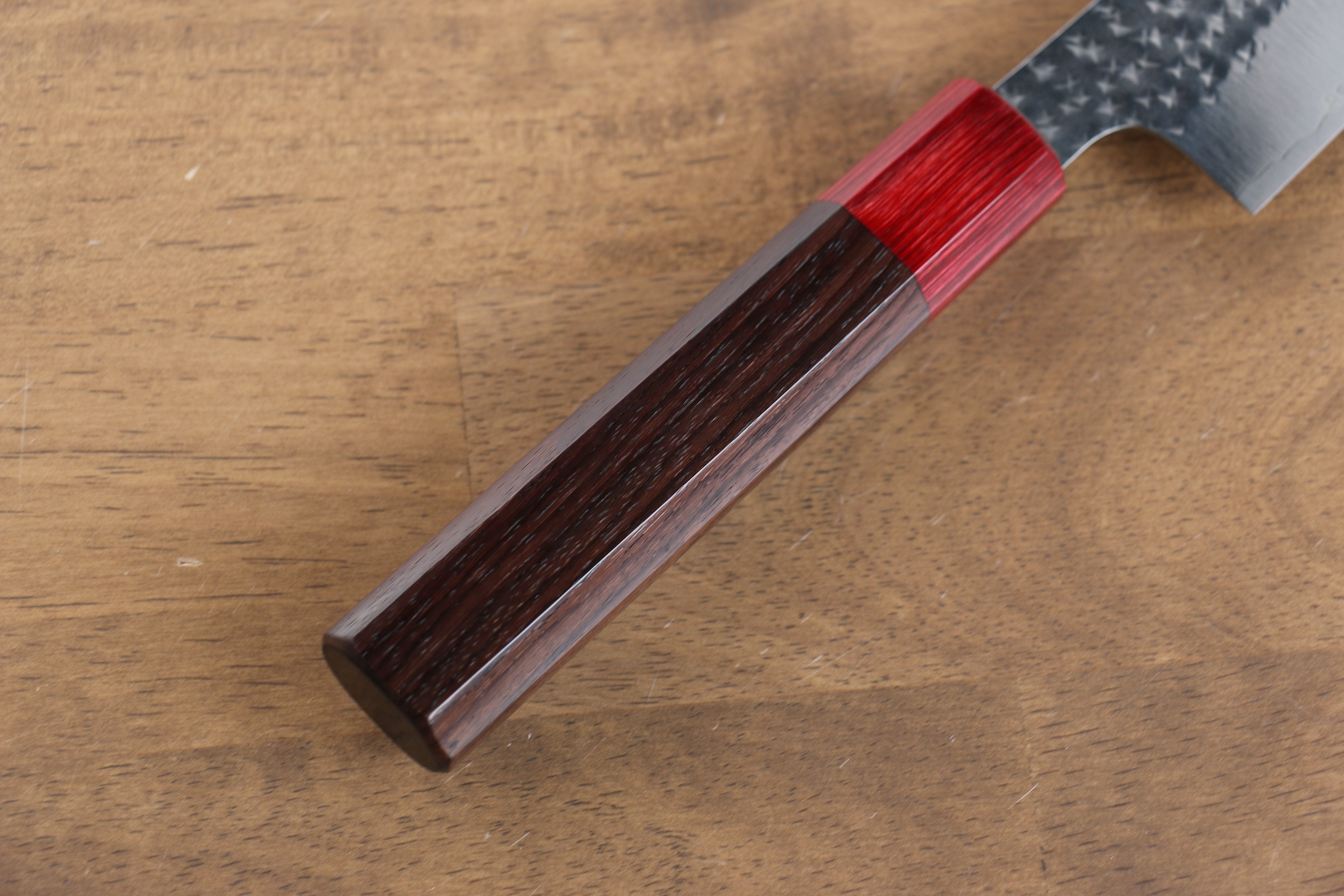 Yu Kurosaki Senko SG2 Hammered Sujihiki 240mm Shitan (ferrule: Red Pakka wood) Handle - Seisuke Knife