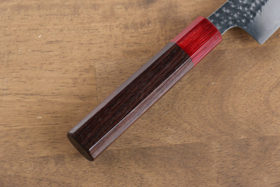 Yu Kurosaki Senko SG2 Hammered Sujihiki 240mm Shitan (ferrule: Red Pakka wood) Handle - Seisuke Knife
