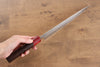 Yu Kurosaki Senko SG2 Hammered Sujihiki 240mm Shitan (ferrule: Red Pakka wood) Handle - Seisuke Knife - Slide 9