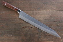  Takeshi Saji SRS13 Hammered(Maru) Kiritsuke Sujihiki 270mm Ironwood Handle - Seisuke Knife