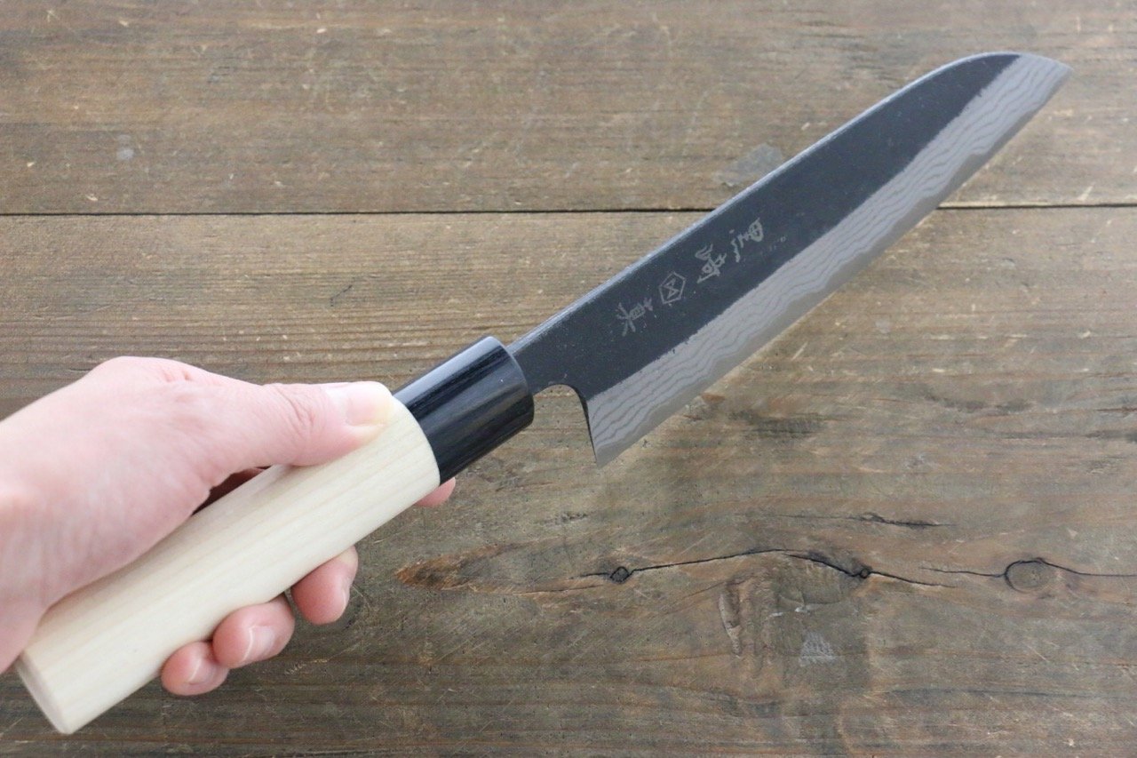 Makoto Kurosaki White Steel No.2 Damascus Santoku Japanese Chef Knife 170mm - Seisuke Knife