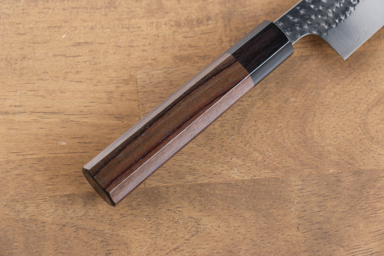 Yu Kurosaki Senko SG2 Hammered Sujihiki 240mm Shitan (ferrule: Black Pakka wood) Handle - Seisuke Knife