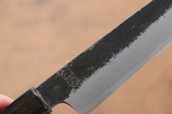 Kikuzuki White Steel No.2 Black Finished Petty-Utility 150mm Magnolia Handle - Seisuke Knife