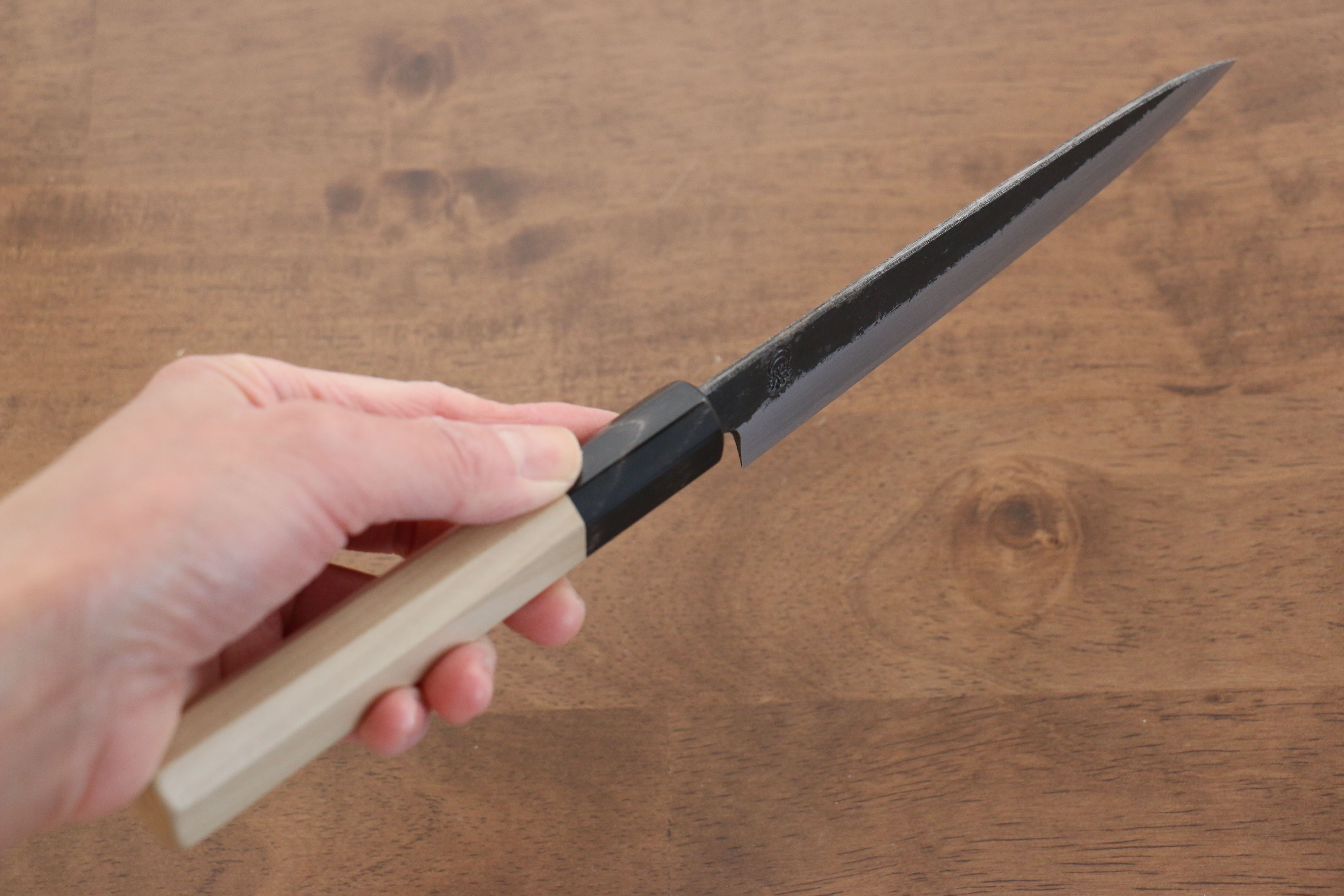 Kikuzuki White Steel No.2 Kurouchi Petty-Utility 150mm Magnolia Handle - Seisuke Knife