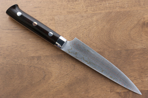 Takeshi Saji Blue Steel No.2 Colored Damascus Petty-Utility 135mm Ironwood Handle - Seisuke Knife