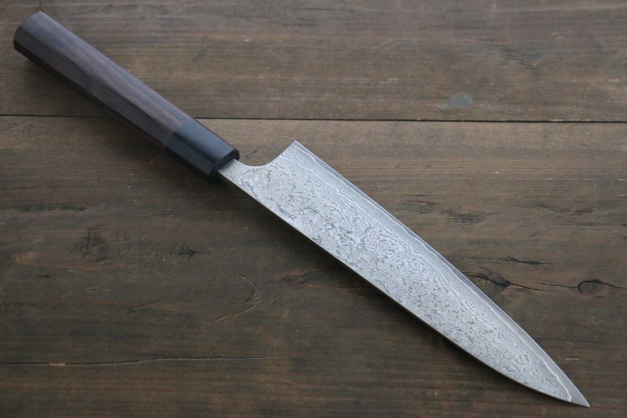 Nao Yamamoto VG10 Black Damascus Gyuto210mm Shitan Handle - Seisuke Knife