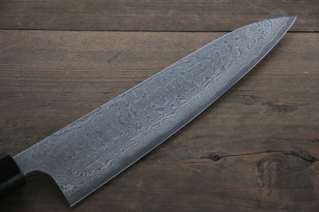 Nao Yamamoto VG10 Black Damascus Gyuto210mm Shitan Handle - Seisuke Knife