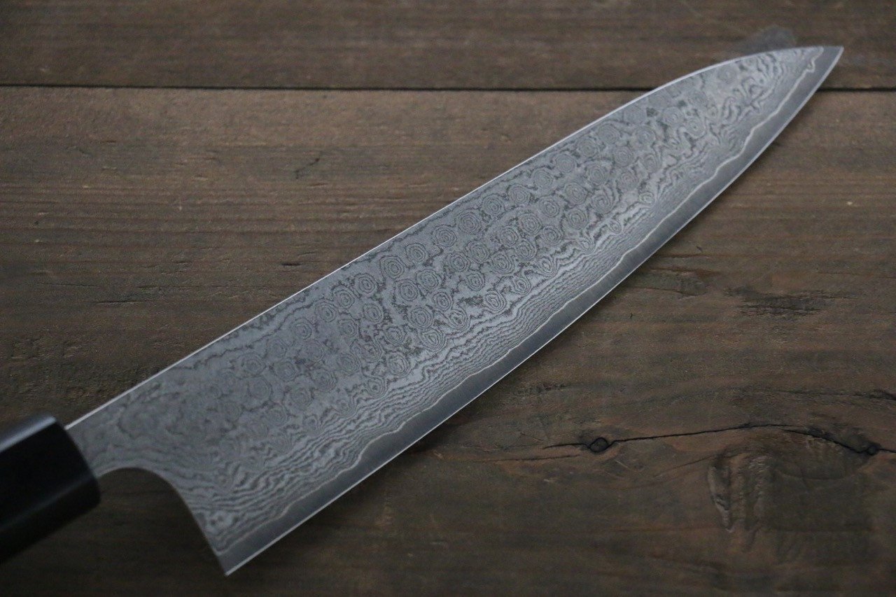 Nao Yamamoto VG10 Black Damascus Gyuto210mm Shitan Handle - Seisuke Knife