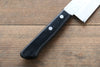 Takamura Knives Chromax Steel Hammered Santoku 170mm with Black Pakkawood Handle - Seisuke Knife