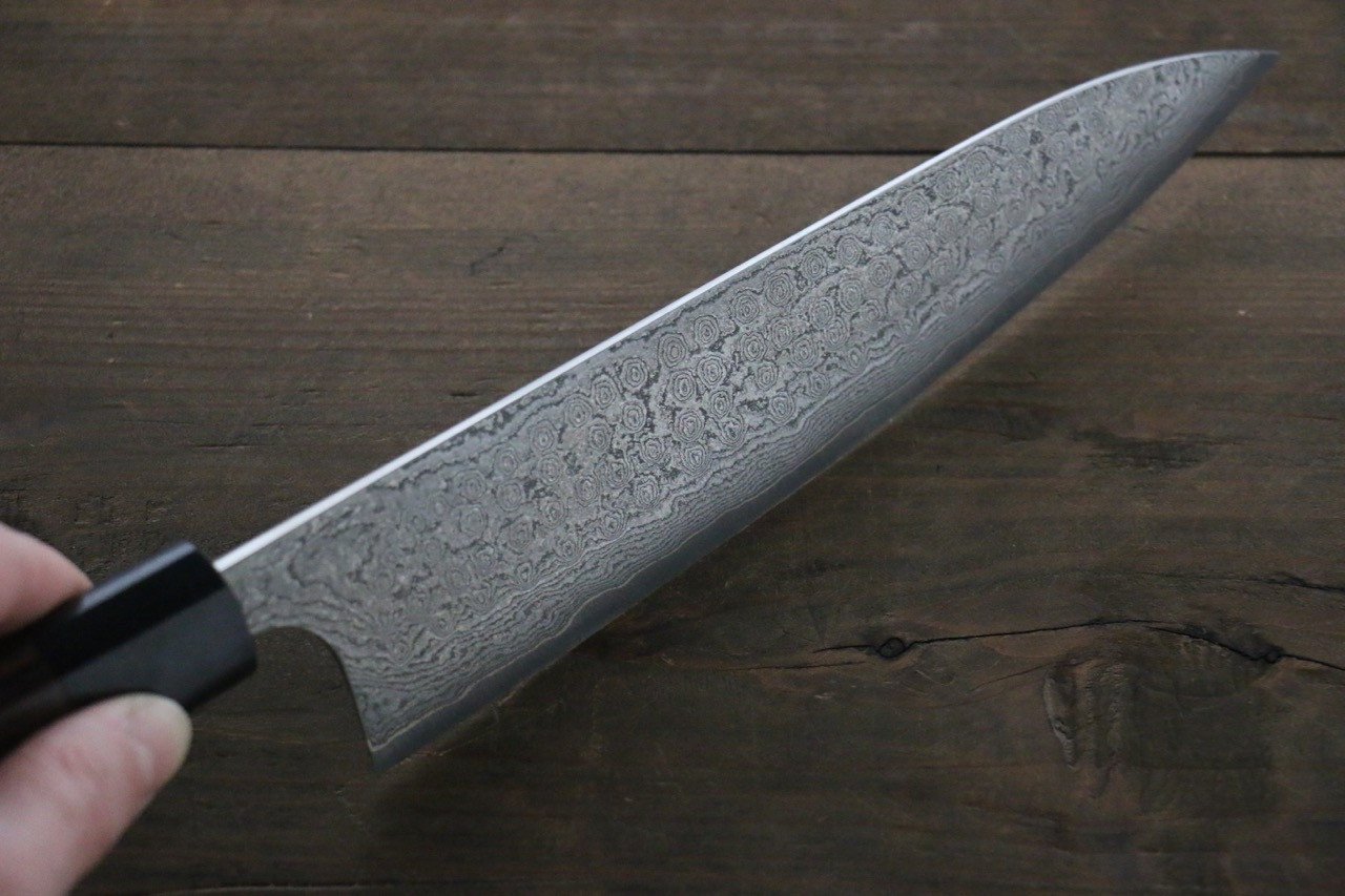 Nao Yamamoto VG10 Black Damascus Gyuto210mm Shitan Handle - Seisuke Knife