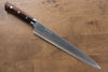 Takeshi Saji Blue Steel No.2 Colored Damascus Sujihiki 240mm Ironwood Handle - Seisuke Knife - Slide 1