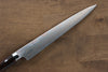 Takeshi Saji Blue Steel No.2 Colored Damascus Sujihiki 240mm Ironwood Handle - Seisuke Knife - Slide 3