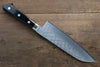 Takamura Knives VG10 Hammered Santoku 170mm with Black Pakkawood Handle - Seisuke Knife