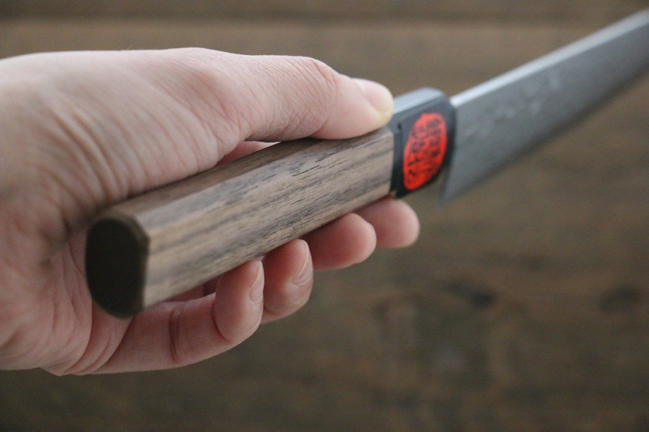 Shigeki Tanaka Blue Steel No.2 17 Layer Damascus Petty-Utility 150mm Walnut Handle - Seisuke Knife