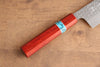 Yu Kurosaki Senko SG2 Hammered Santoku 165mm with Padauk & Turquoise Handle - Seisuke Knife - Slide 6