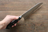 Takamura Knives VG10 Hammered Santoku 170mm with Black Pakkawood Handle - Seisuke Knife