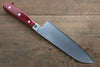 Takamura Knives SG2 Santoku 170mm with Red Pakkawood Handle - Seisuke Knife