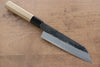 Kikuzuki White Steel No.2 Black Finished Kiritsuke Santoku 180mm with Magnolia Handle - Seisuke Knife