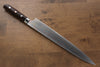 Takeshi Saji Blue Steel No.2 Colored Damascus Sujihiki 270mm Ironwood Handle - Seisuke Knife - Slide 2