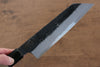 Kikuzuki White Steel No.2 Black Finished Kiritsuke Santoku 180mm with Magnolia Handle - Seisuke Knife - Slide 4