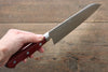 Takamura Knives SG2 Santoku 170mm with Red Pakkawood Handle - Seisuke Knife