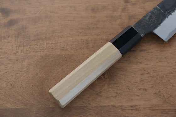 Kikuzuki White Steel No.2 Black Finished Kiritsuke Santoku 180mm with Magnolia Handle - Seisuke Knife