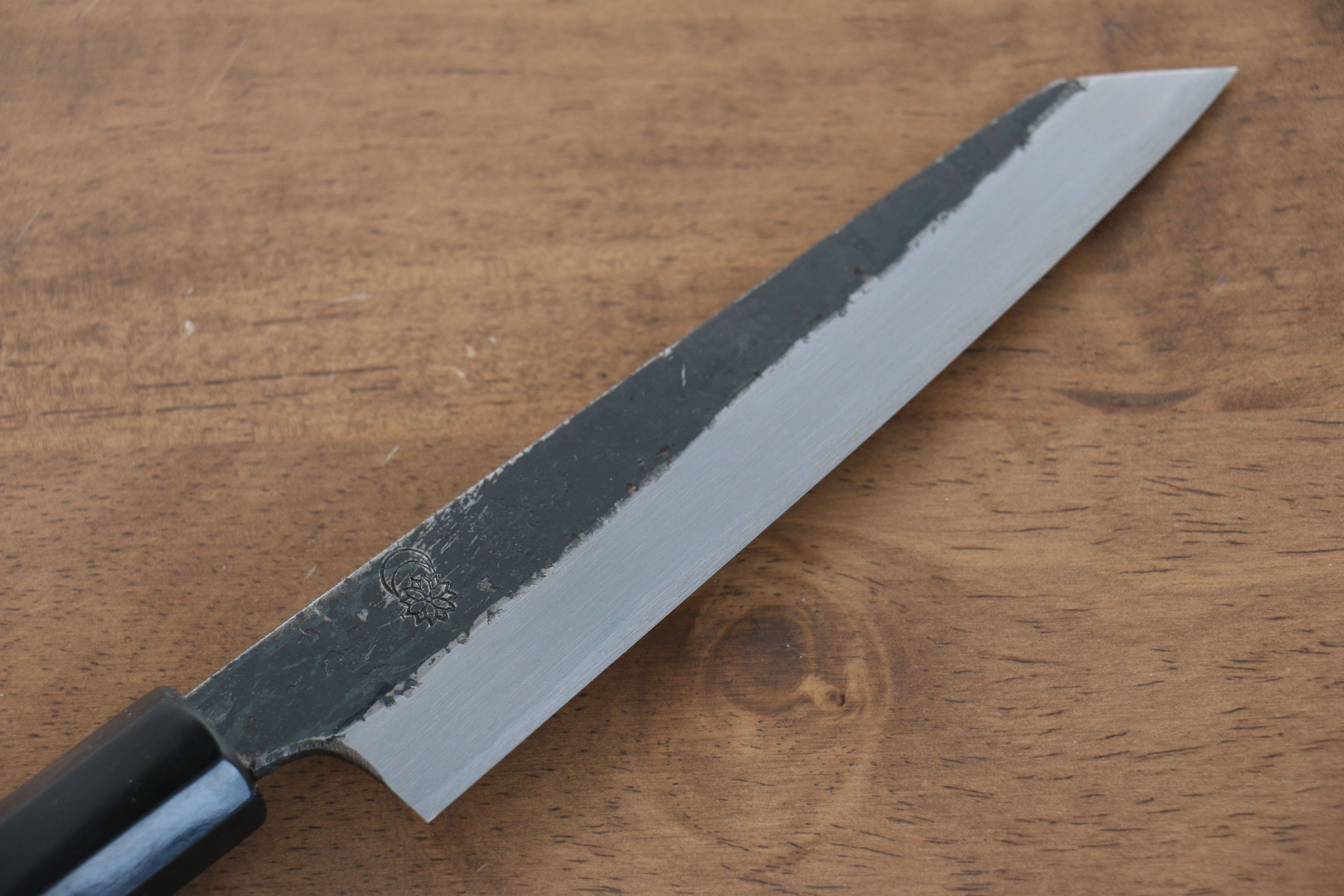 Kikuzuki White Steel No.2 Kurouchi Kiritsuke Petty-Utility 135mm with Magnolia Handle - Seisuke Knife