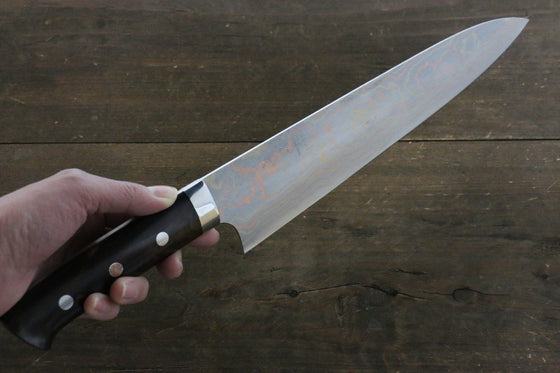 Takeshi Saji Blue Steel No.2 Colored Damascus Gyuto 240mm Ironwood Handle - Seisuke Knife