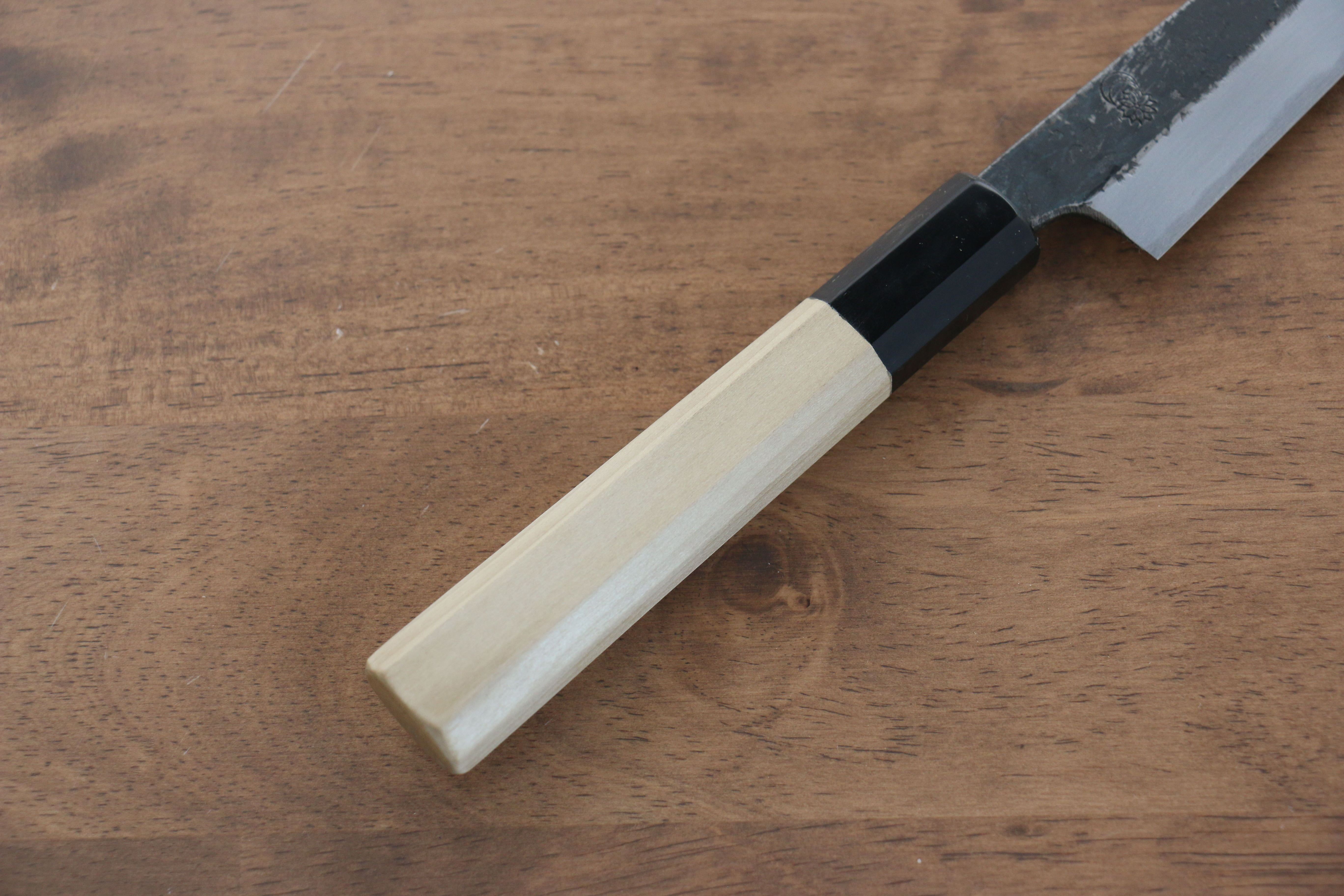 Kikuzuki White Steel No.2 Kurouchi Kiritsuke Petty-Utility 135mm with Magnolia Handle - Seisuke Knife