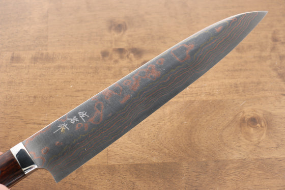 Takeshi Saji Blue Steel No.2 Colored Damascus Gyuto 270mm Ironwood Handle - Seisuke Knife