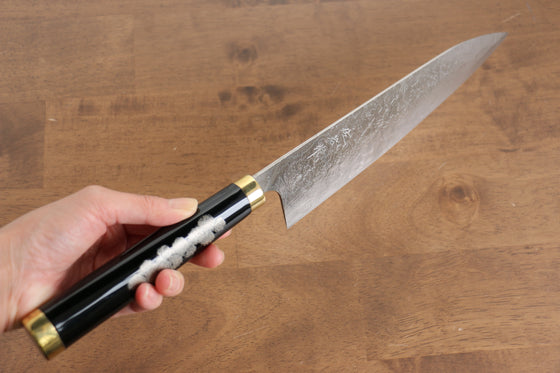 Takeshi Saji SG2 Diamond Finish Gyuto 240mm Maki-e Art Fujin&Raijin Handle with Sheath - Seisuke Knife