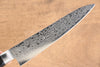 Seisuke Kagami AUS10 Mirrored Finish Damascus 45 Layer Petty-Utility  135mm Black Pakka wood Handle - Seisuke Knife