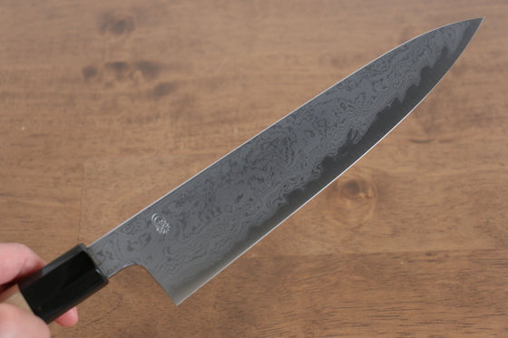 Kikuzuki Blue Steel No.1 Damascus Gyuto 210mm Magnolia Handle - Seisuke Knife