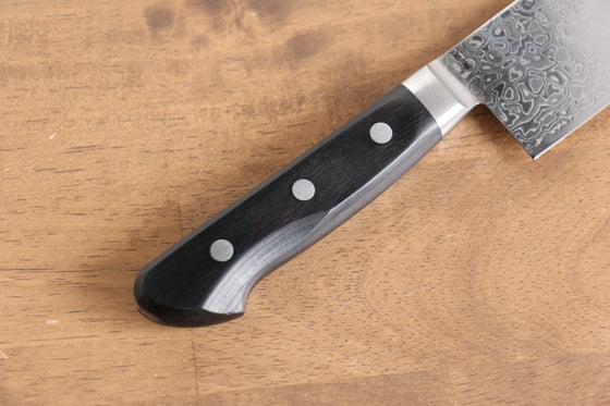 Seisuke Kagami AUS10 Mirrored Finish Damascus Nakiri 170mm Black Pakka wood Handle - Seisuke Knife