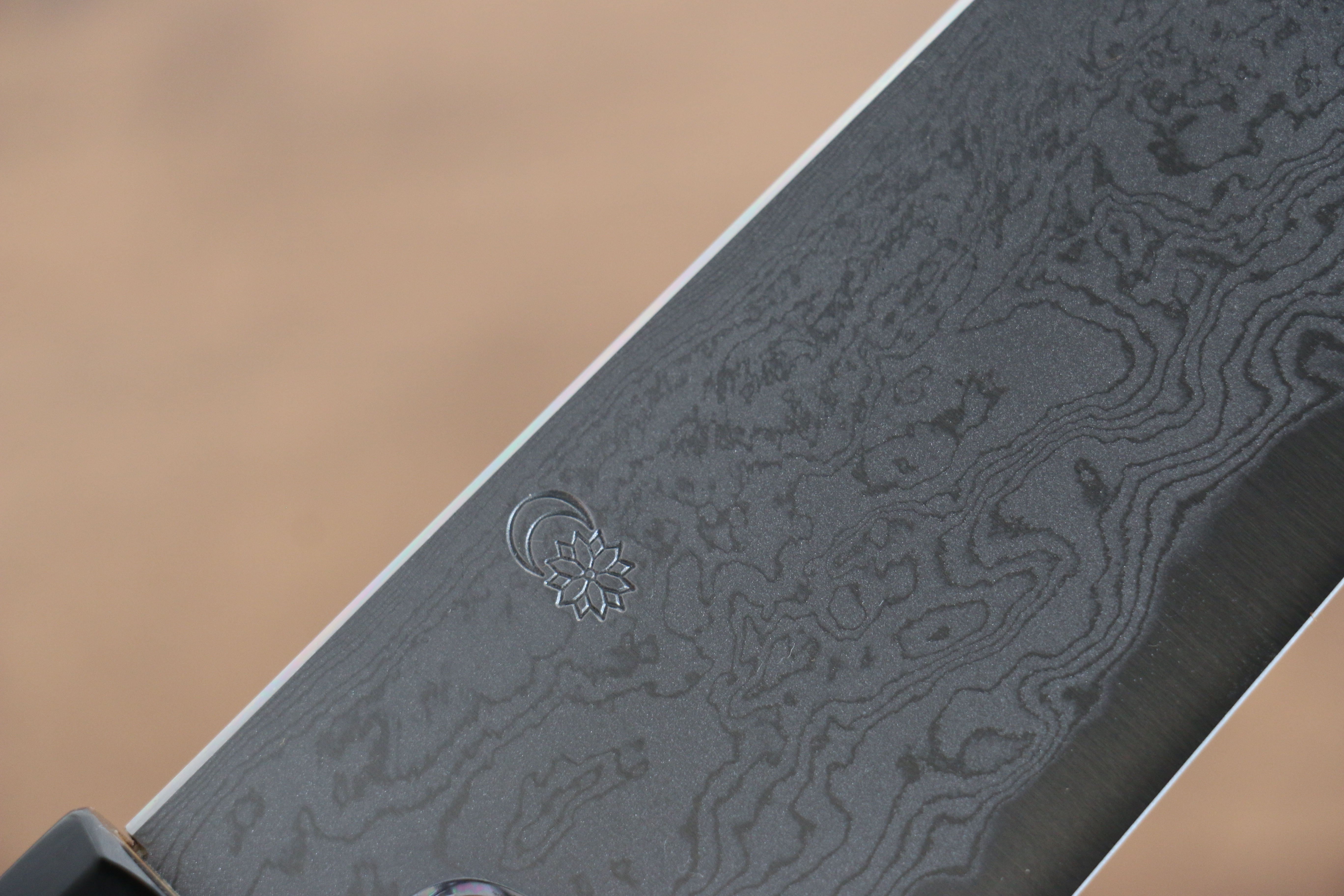 Kikuzuki Blue Steel No.1 Damascus Gyuto 240mm Magnolia Handle - Seisuke Knife