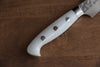 Yu Kurosaki Senko Ei SG2 Hammered Petty-Utility 130mm with White Acrylic Handle - Seisuke Knife - Slide 6