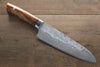 Takeshi Saji VG10 Black Damascus Santoku 180mm Ironwood Handle - Seisuke Knife - Slide 1