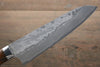 Takeshi Saji VG10 Black Damascus Santoku 180mm Ironwood Handle - Seisuke Knife - Slide 6