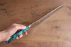 Yu Kurosaki Senko Ei SG2 Hammered Gyuto 240mm Blue Green Acrylic Handle - Seisuke Knife - Slide 8