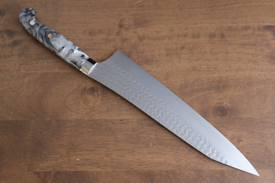 Yu Kurosaki Senko Ei SG2 Hammered Gyuto 240mm Gray Acrylic Handle - Seisuke Knife