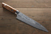 Takeshi Saji VG10 Black Damascus Gyuto 210mm Ironwood Handle - Seisuke Knife - Slide 1