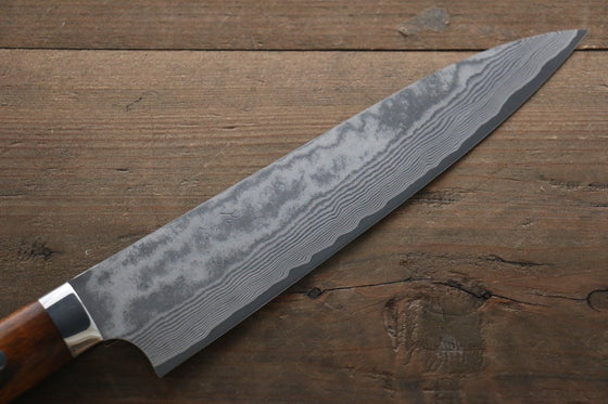 Takeshi Saji VG10 Black Damascus Gyuto 210mm Ironwood Handle - Seisuke Knife