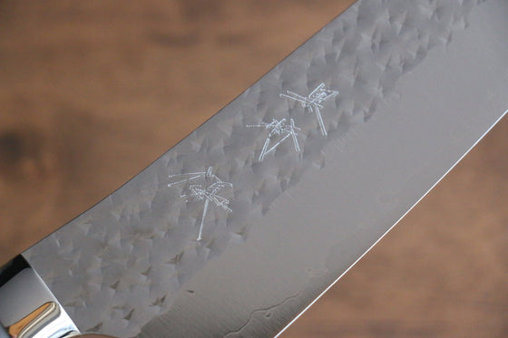 Yu Kurosaki Senko Ei SG2 Hammered Bunka 165mm Gray Acrylic Handle - Seisuke Knife