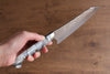 Yu Kurosaki Senko Ei SG2 Hammered Bunka 165mm Gray Acrylic Handle - Seisuke Knife - Slide 7