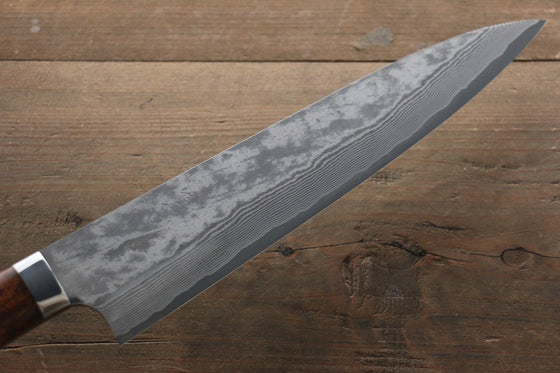 Takeshi Saji SG2 Black Damascus Gyuto 240mm Ironwood Handle - Seisuke Knife