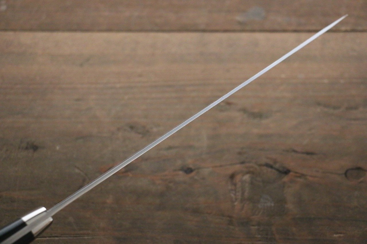 Takeshi Saji Blue Super Kurouchi Gyuto 180mm Black Micarta Handle - Seisuke Knife