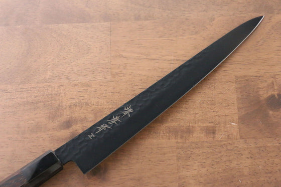 Sakai Takayuki Kurokage VG10 Hammered Teflon Coating Sujihiki 240mm with Wenge Handle - Seisuke Knife