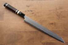  Jikko Blue Steel Damascus Kiritsuke Sujihiki  270mm Ebony with Double Ring Handle - Seisuke Knife