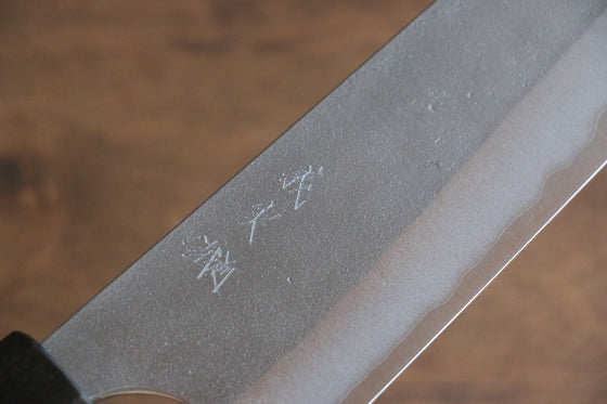 Yoshimi Kato Blue Super Nashiji Gyuto 210mm Enju Lacquered(Black) Handle - Seisuke Knife